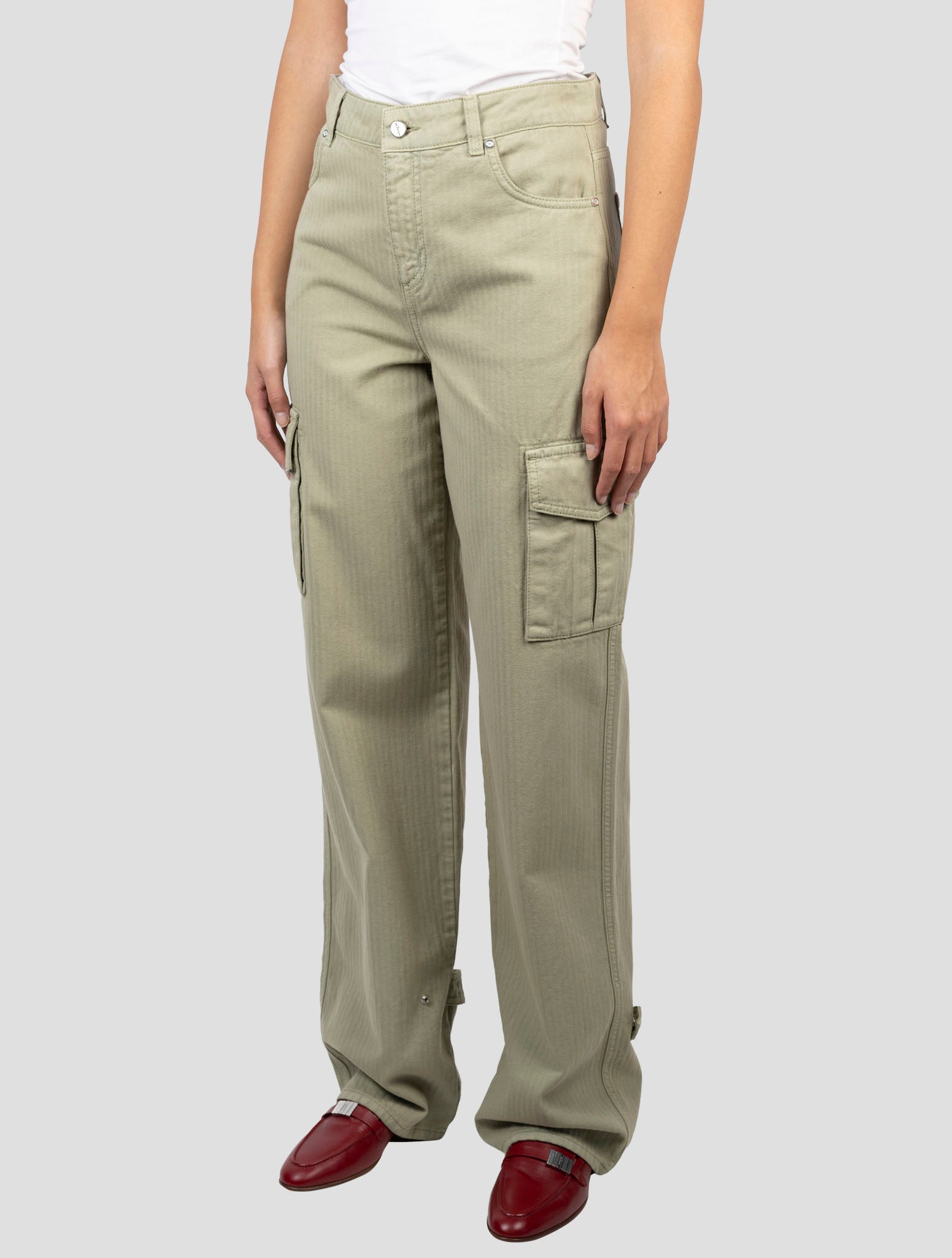 Kiton Green Cotton Cargo Jeans
