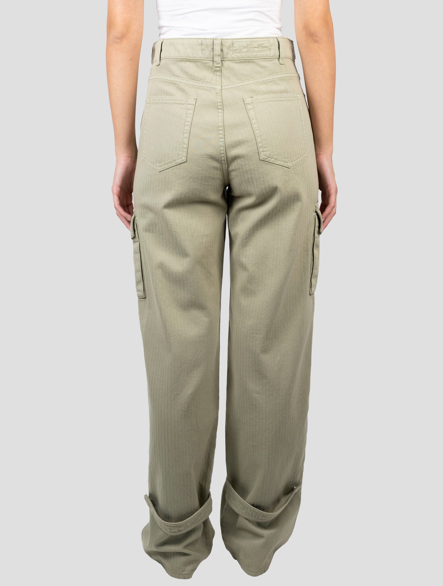 Kiton Green Cotton Cargo Jeans