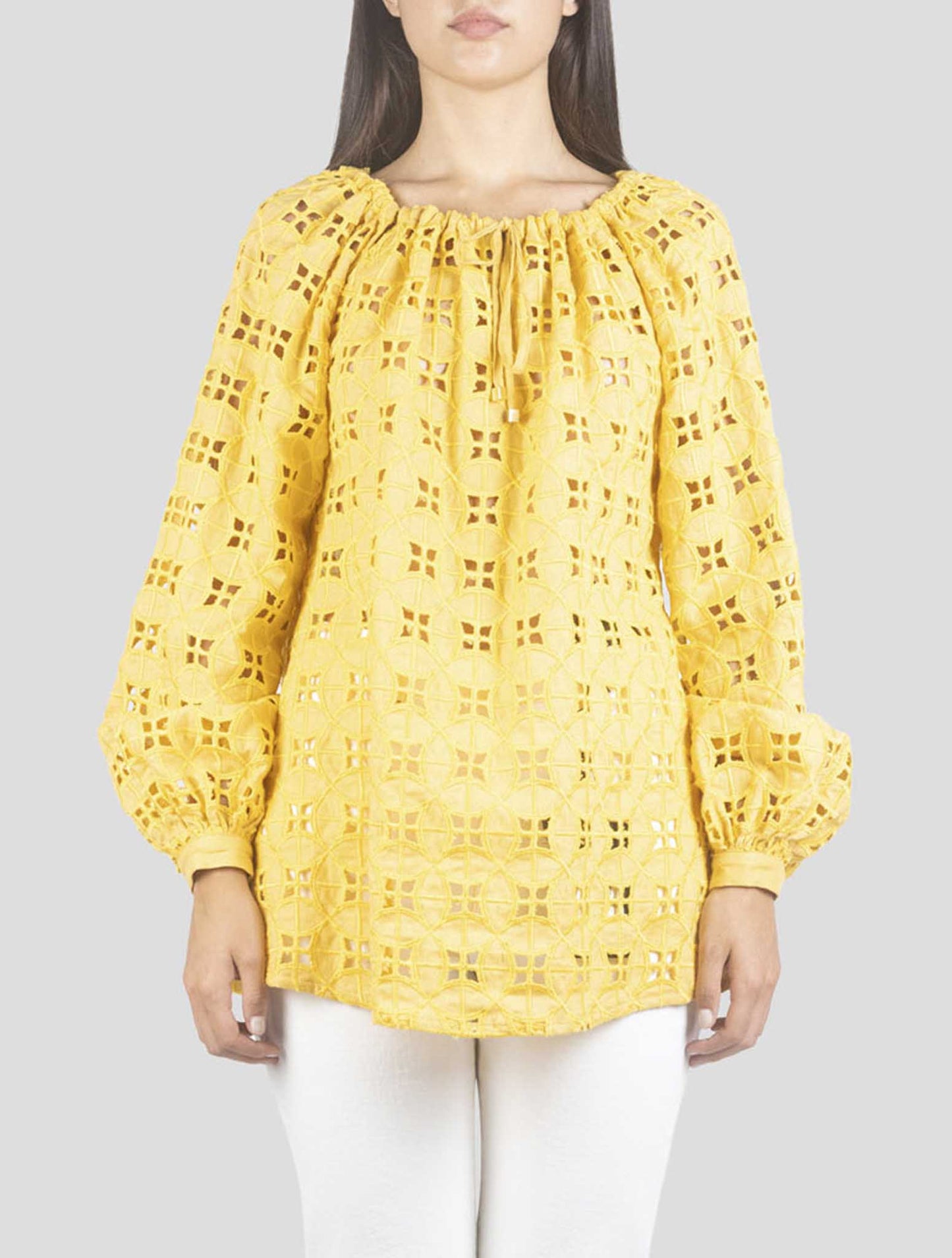 Kiton Yellow Linen Shirt