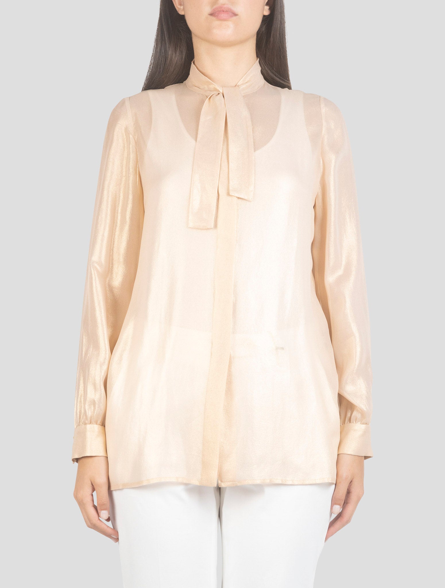 Kiton Beige Silk Shirt