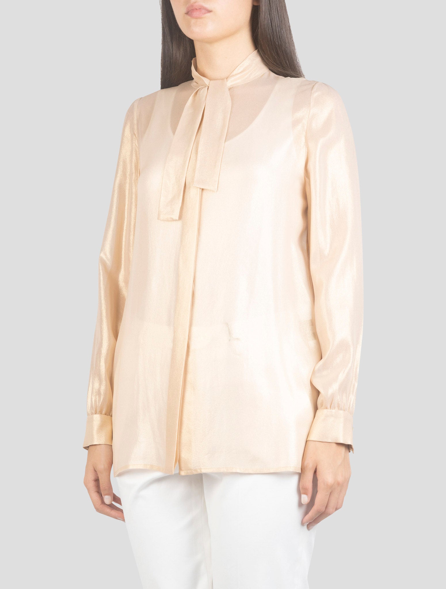 Kiton Beige Silk Shirt