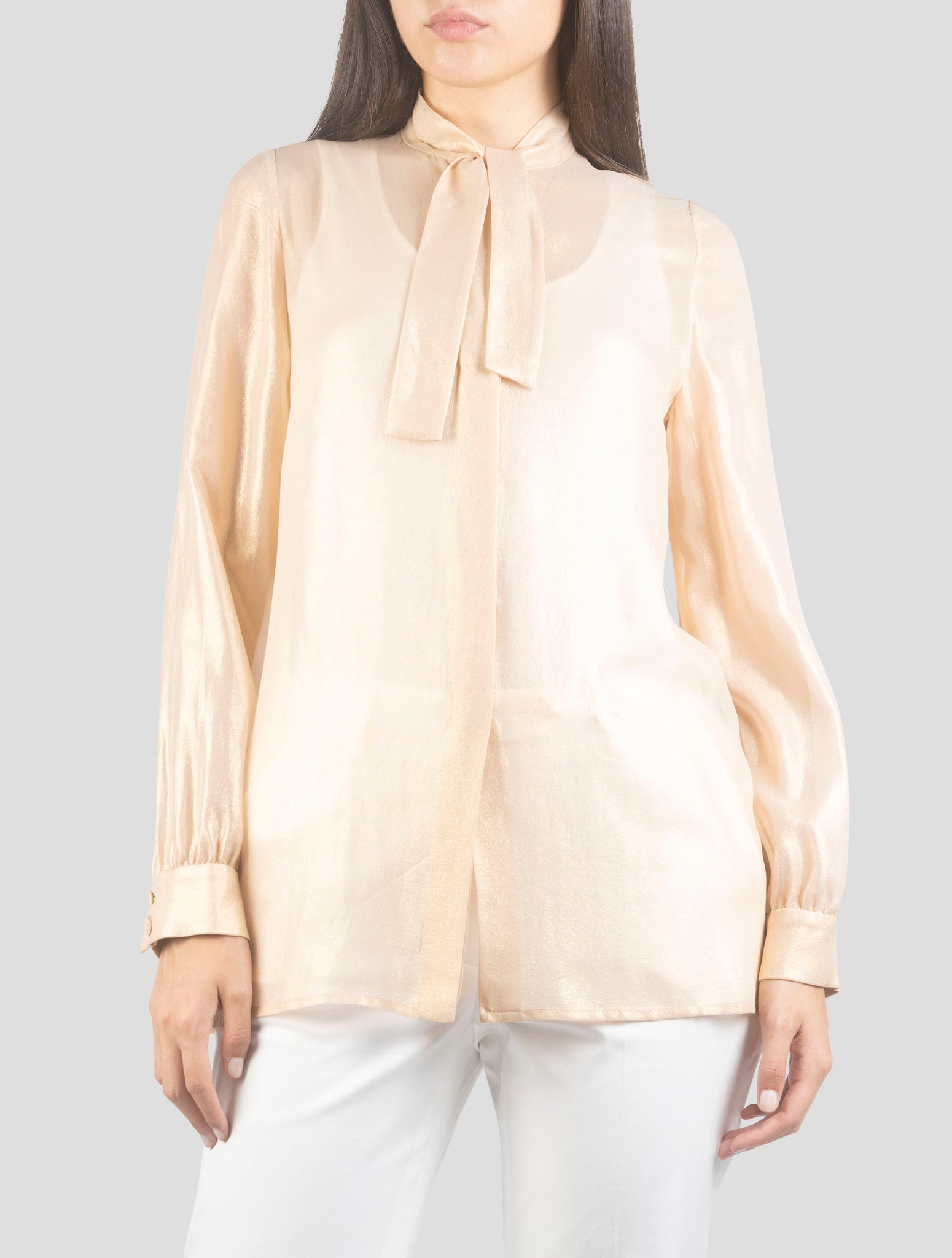 Kiton Beige Silk Shirt