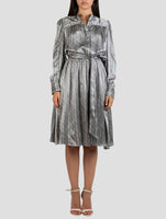 Kiton Gray Silk Dress