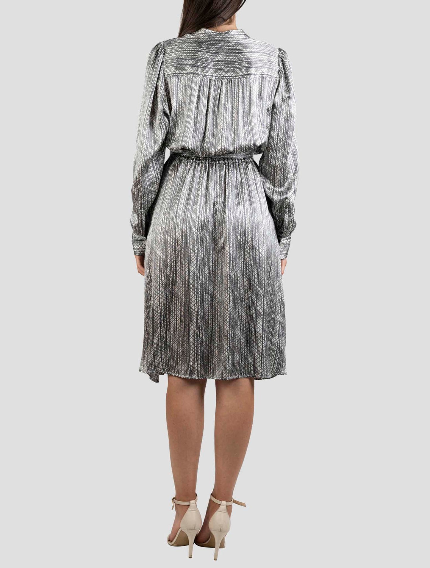 Kiton Gray Silk Dress