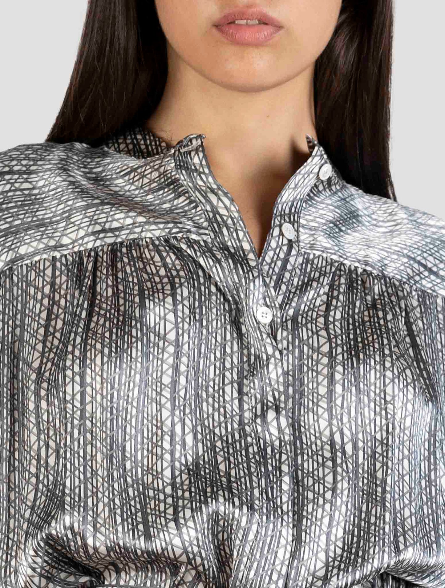 Kiton Gray Silk Dress