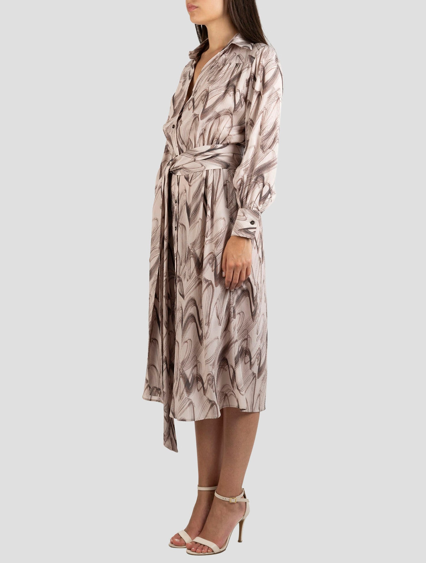Kiton Brown Silk Dress