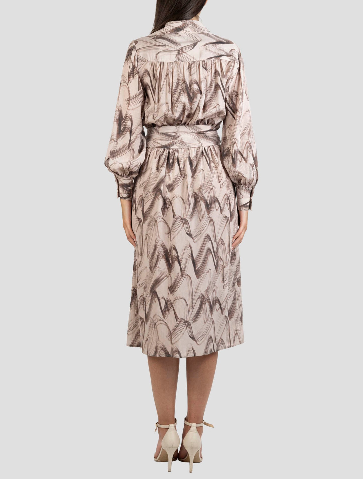 Kiton Brown Silk Dress