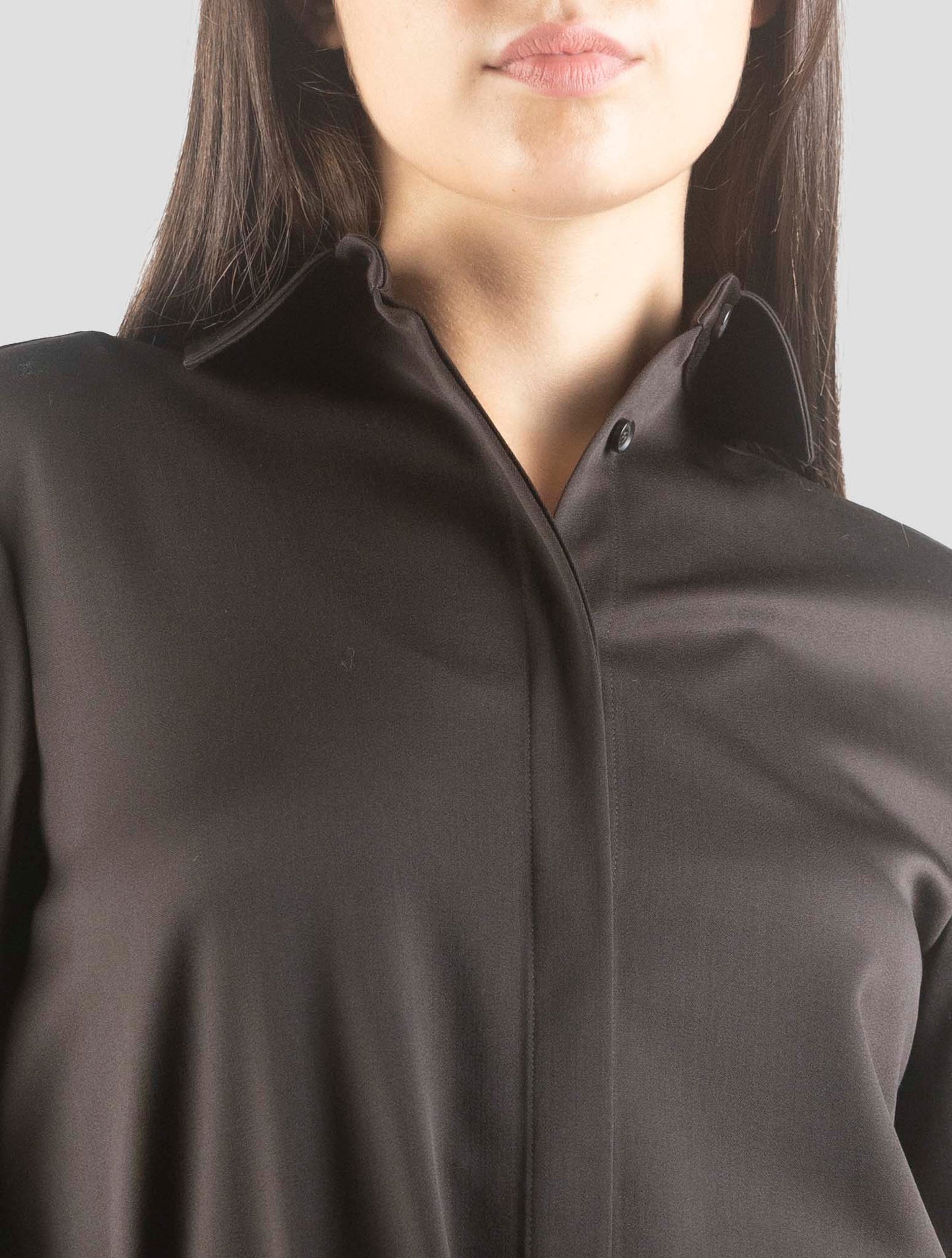 Kiton Brown Silk Shirt