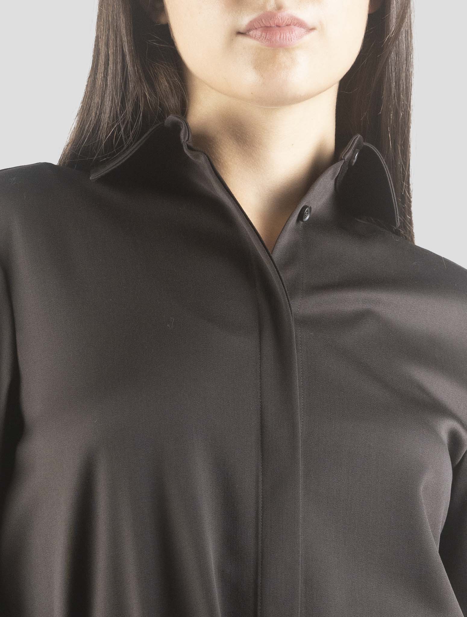 Kiton Brown Silk Shirt