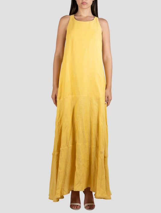 Kiton Yellow Silk Dress