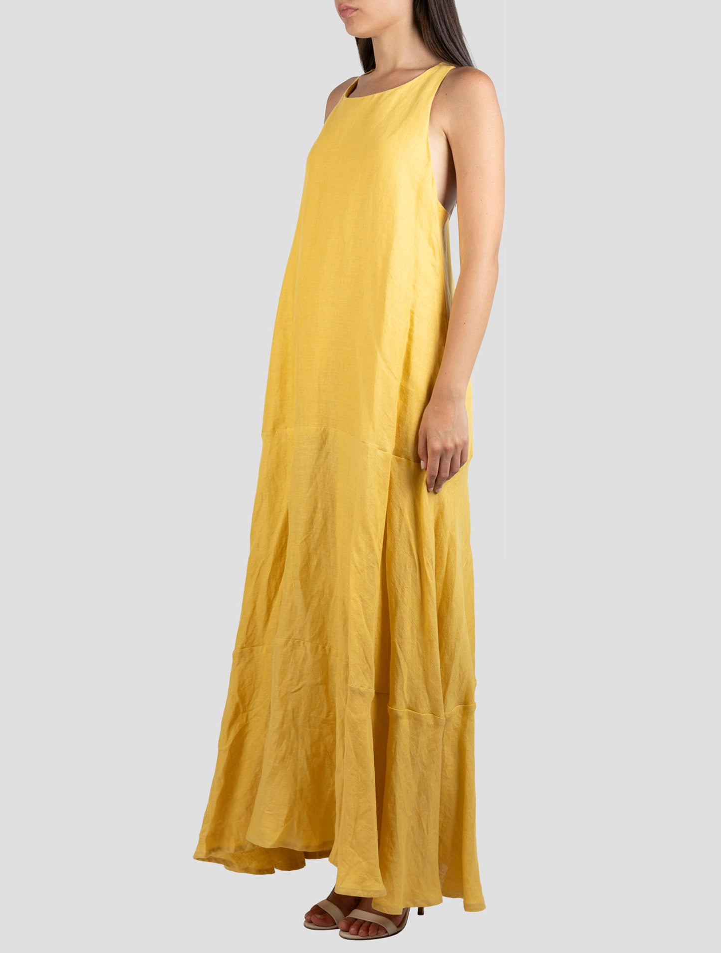Kiton Yellow Silk Dress