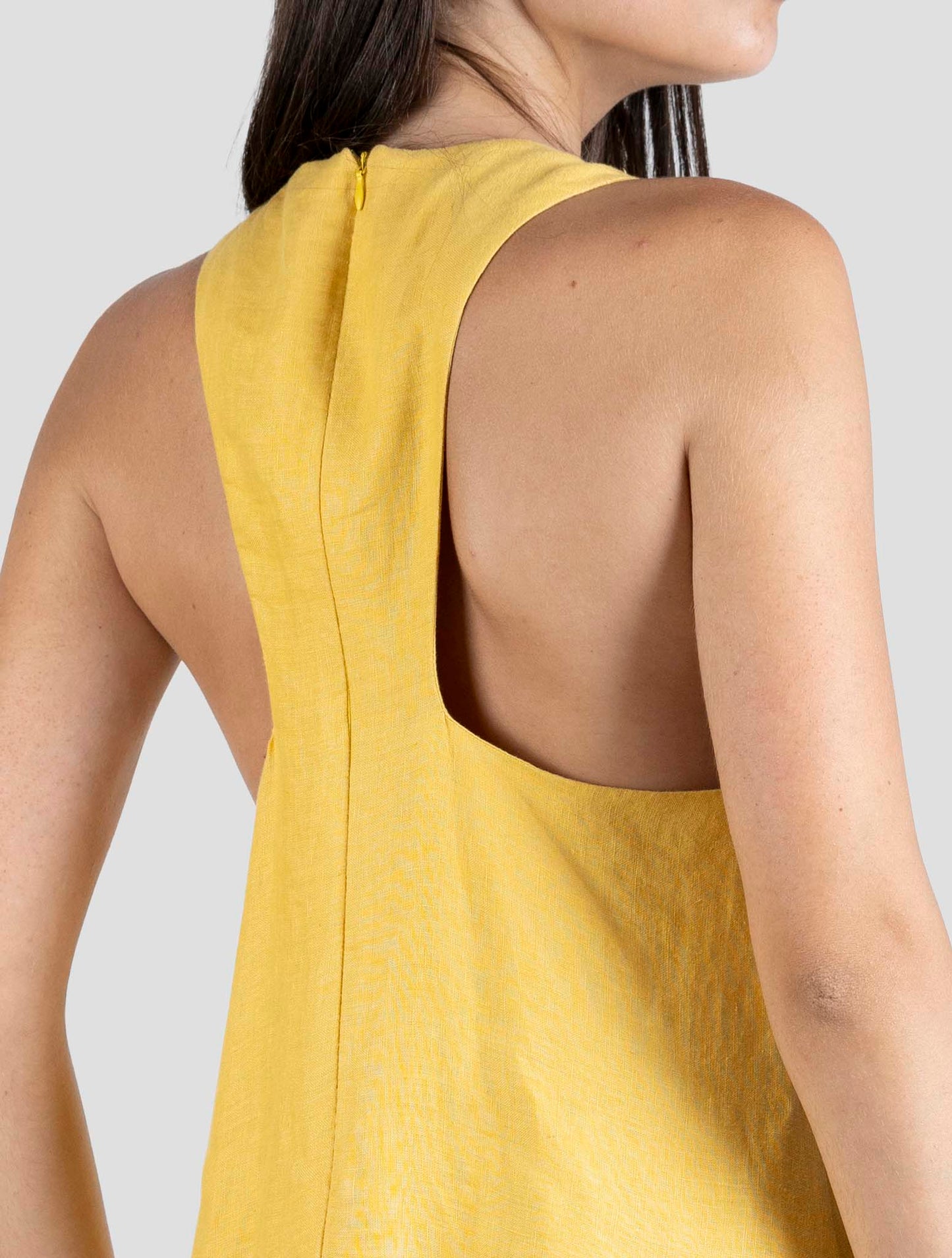 Kiton Yellow Silk Dress