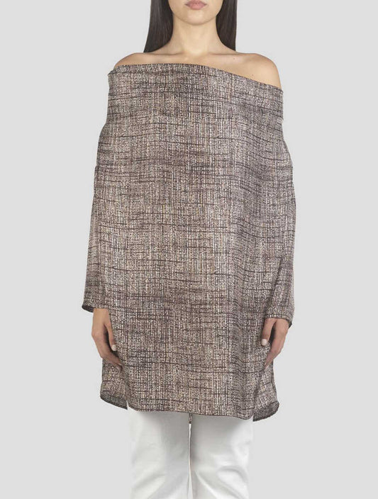 Kiton Brown Silk Shirt