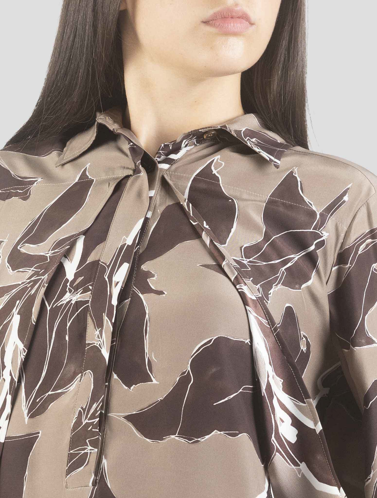 Kiton Brown Silk Shirt