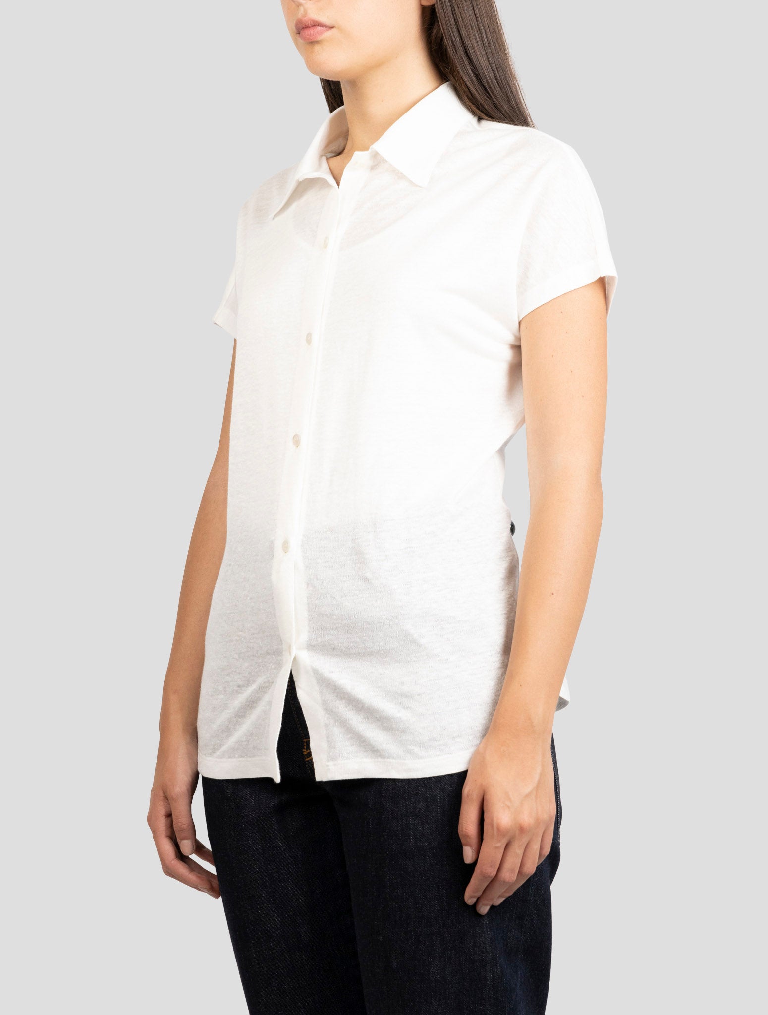 Kiton White Linen Shirt