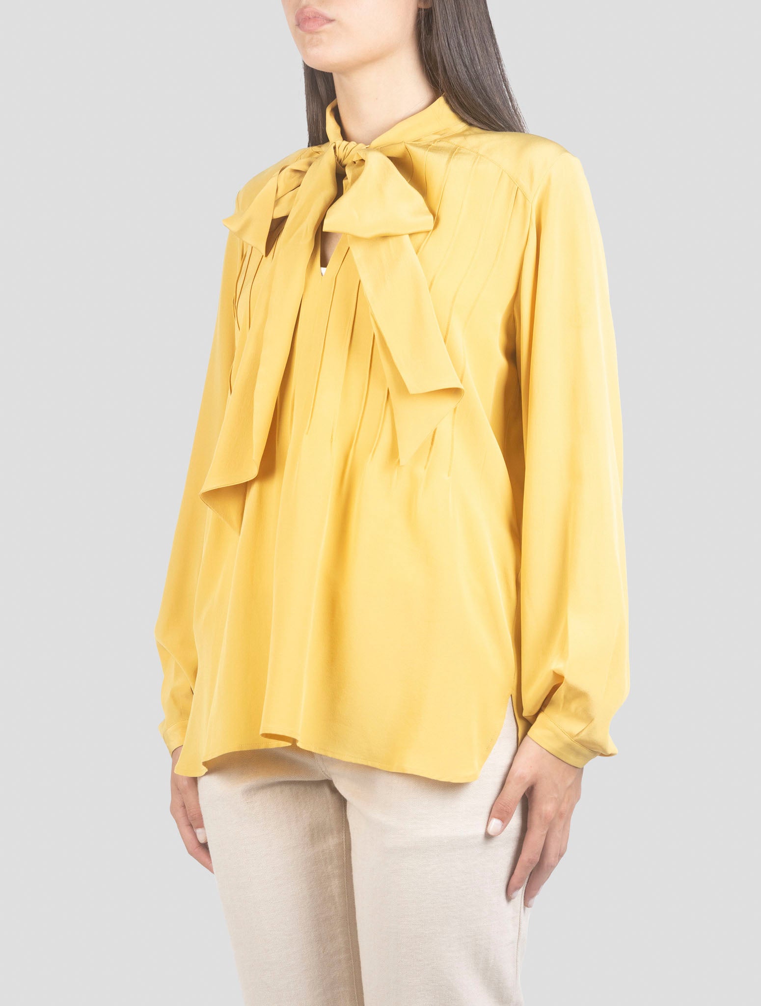 Kiton Yellow Silk Shirt