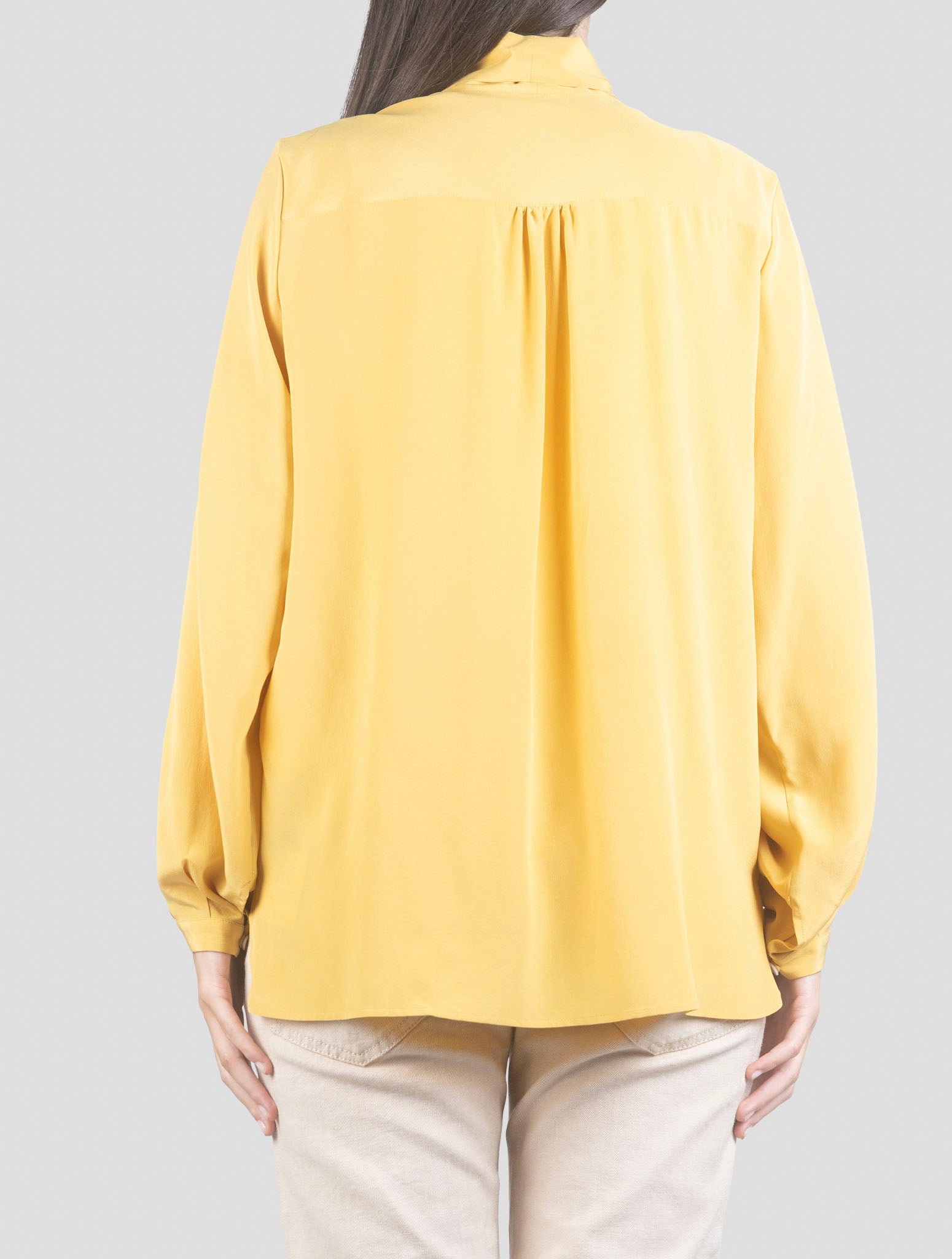 Kiton Yellow Silk Shirt