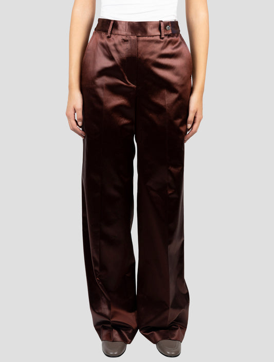 Kiton Brown Cotton Acetate Pants