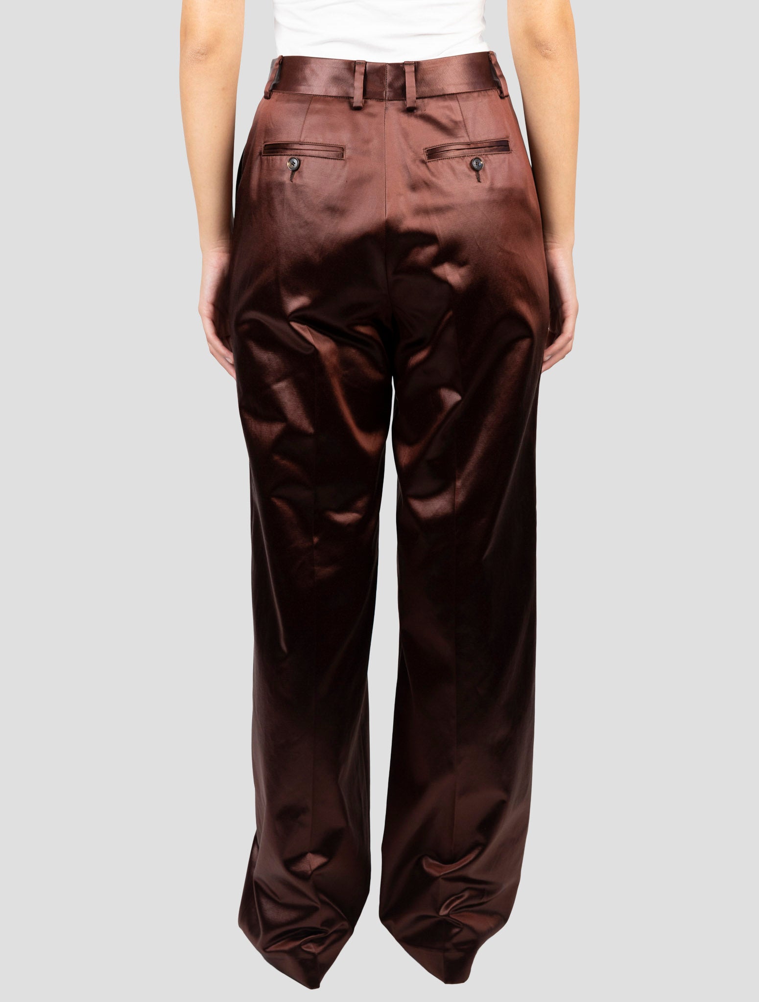 Kiton Brown Cotton Acetate Pants
