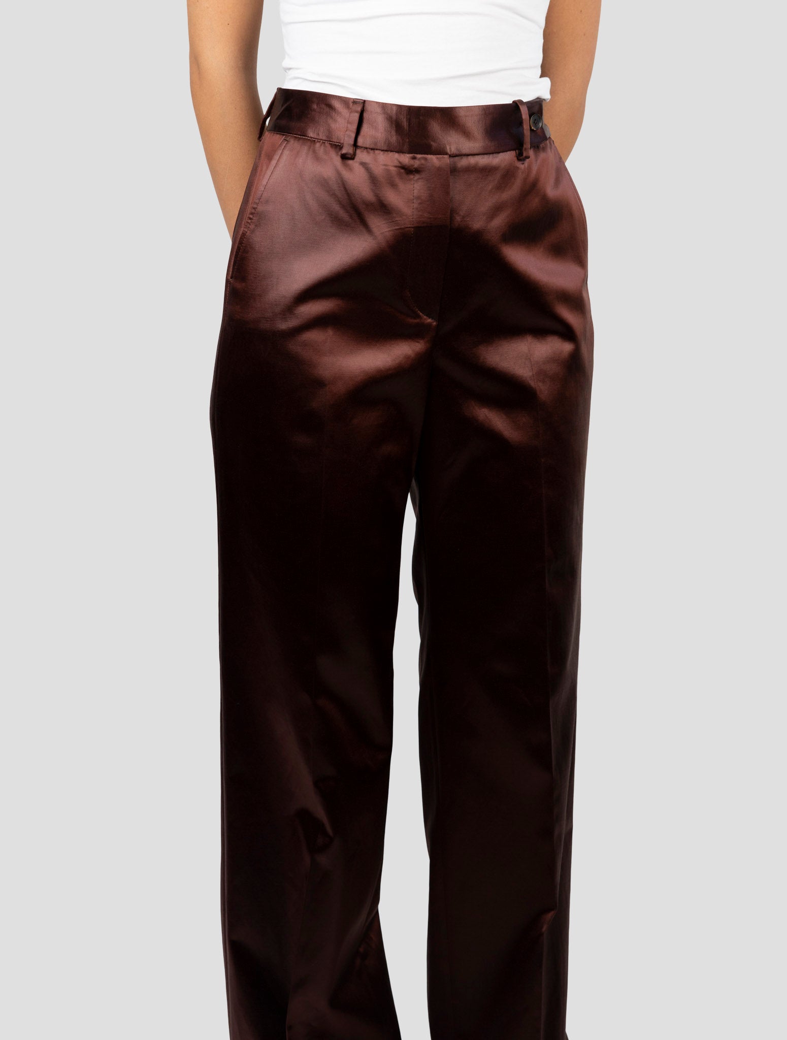 Kiton Brown Cotton Acetate Pants
