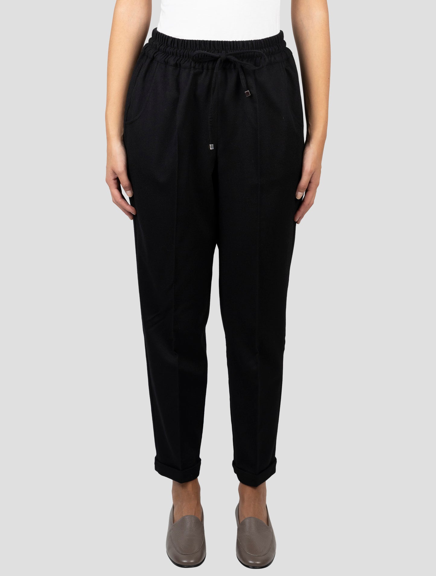 Kiton Black Cashmere Pants