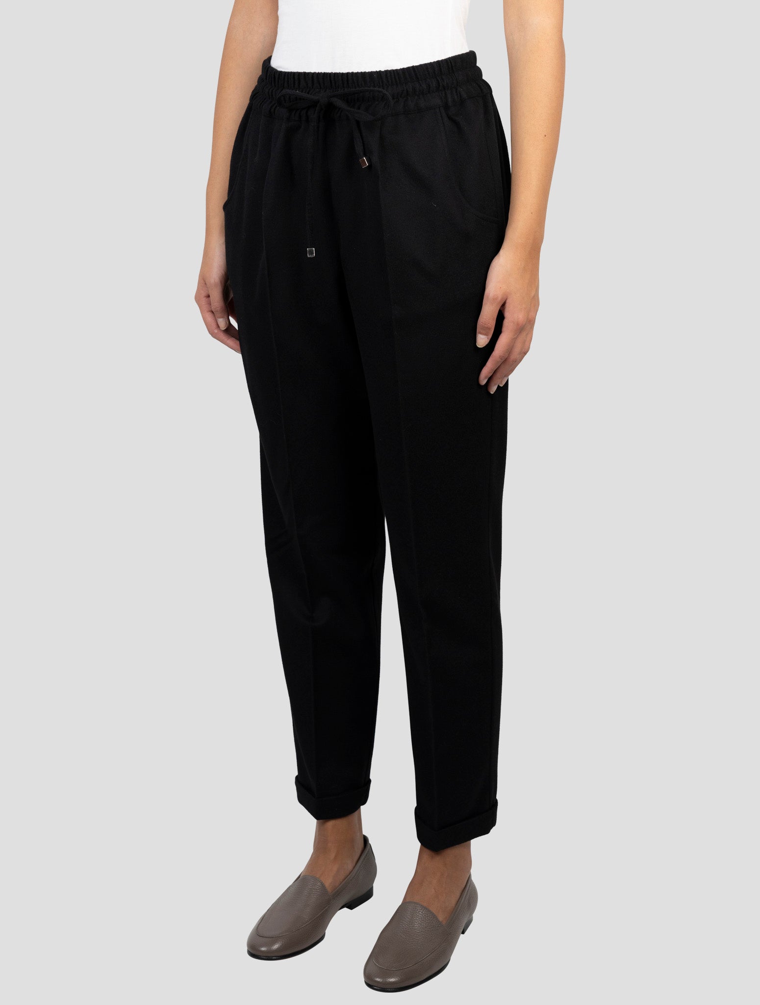 Kiton Black Cashmere Pants