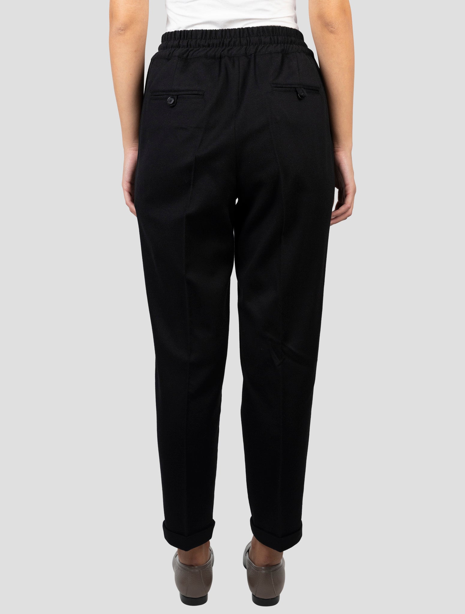 Kiton Black Cashmere Pants