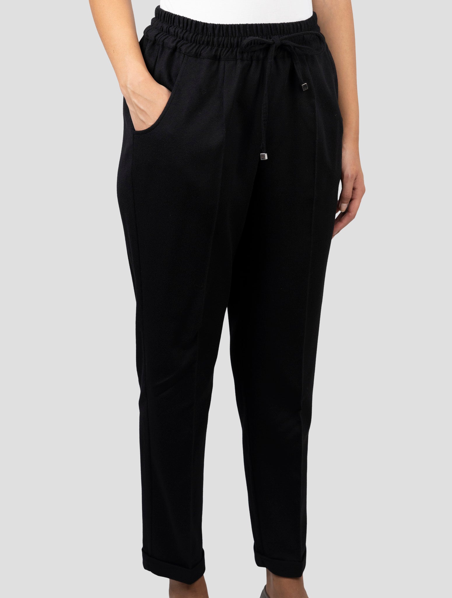 Kiton Black Cashmere Pants