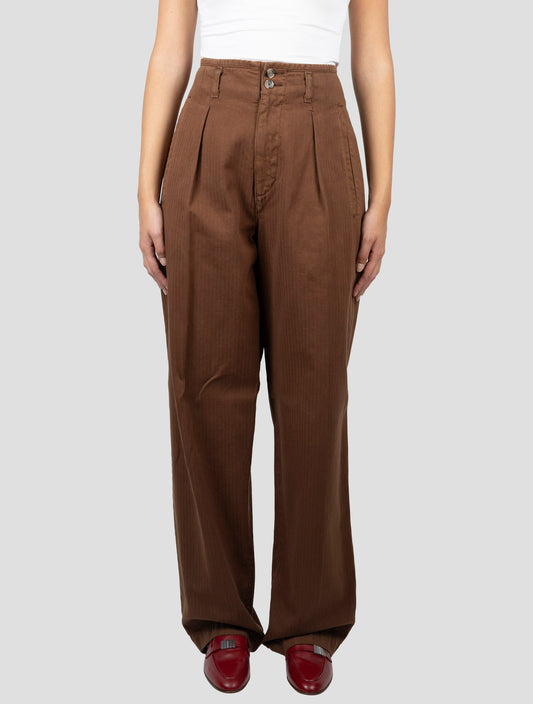 Kiton Brown Cotton Pants