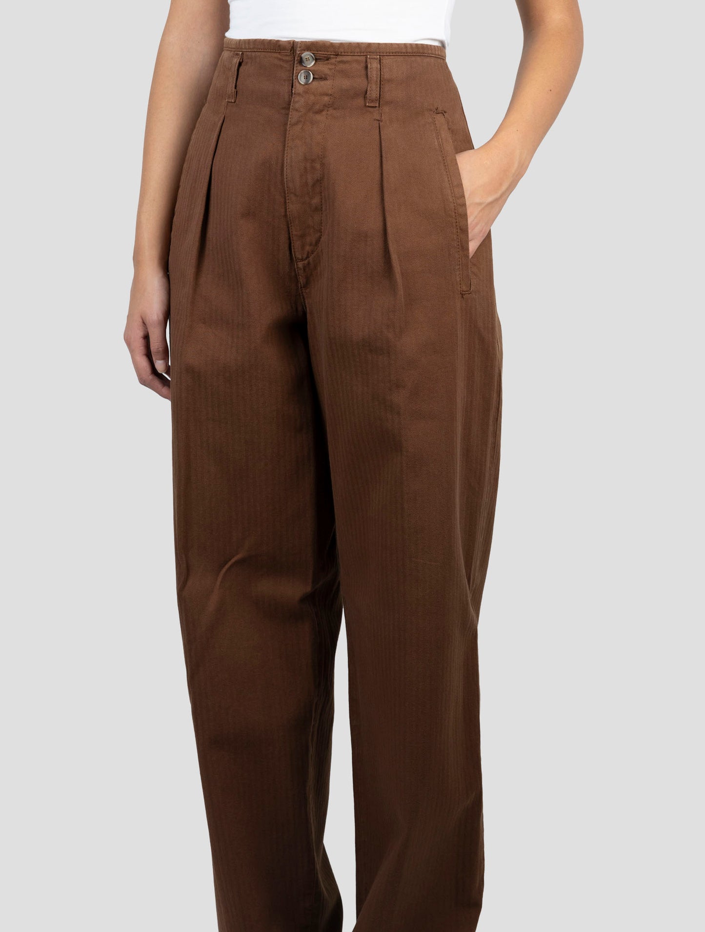 Kiton Brown Cotton Pants