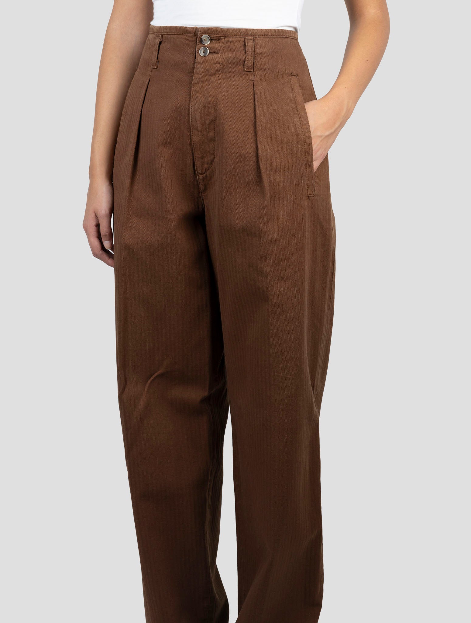 Kiton Brown Cotton Pants