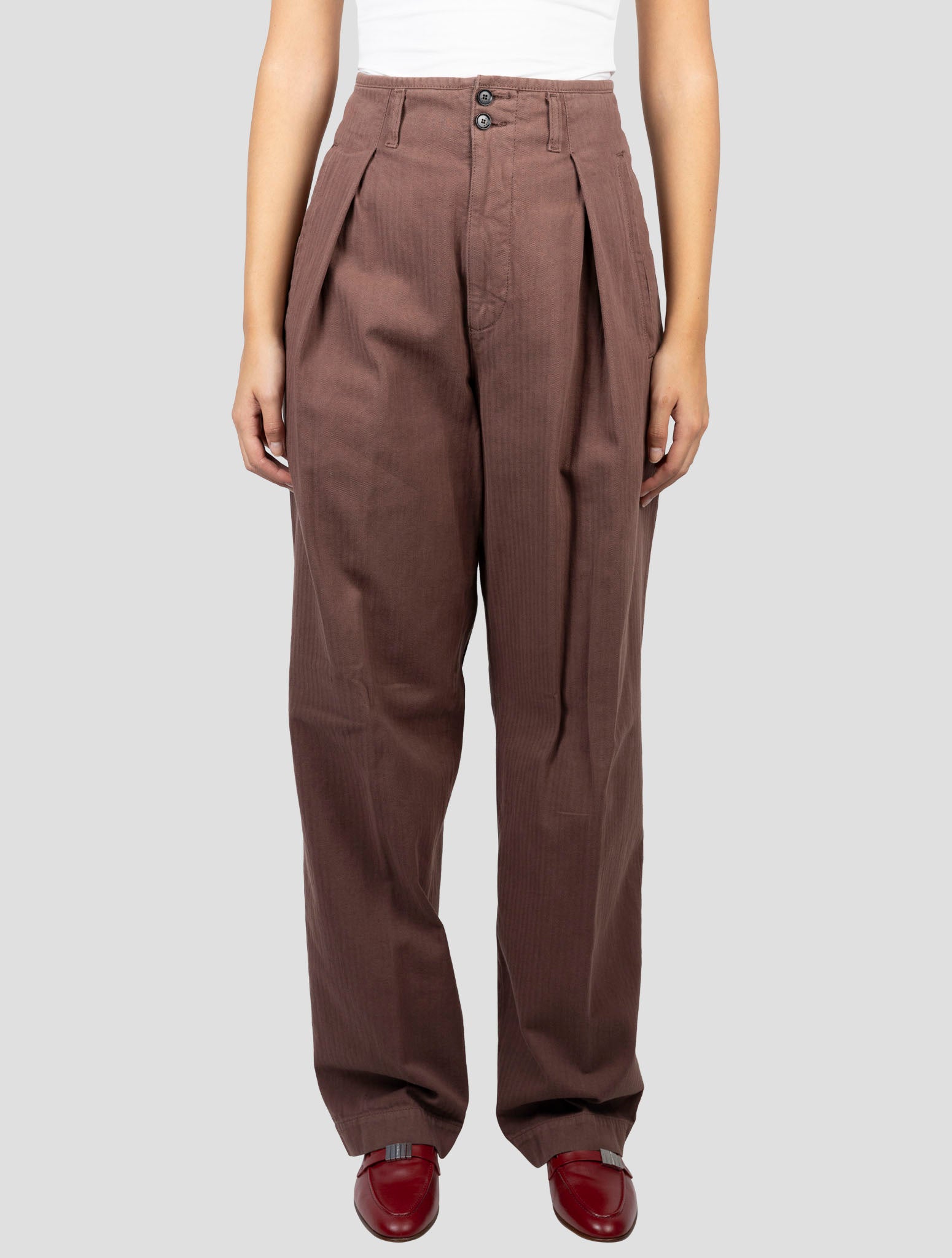 Kiton Brown Cotton Pants