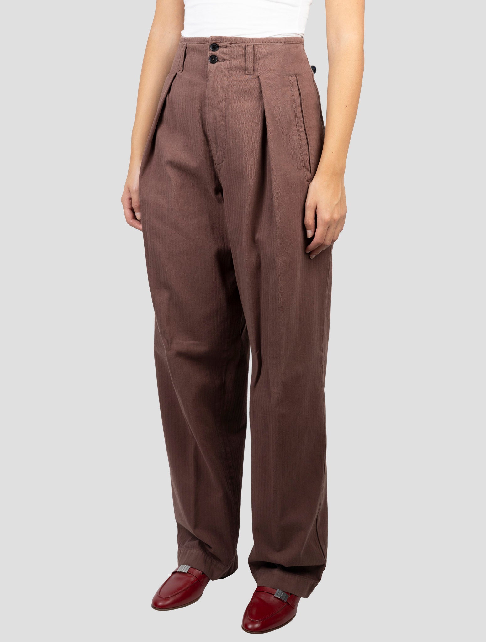 Kiton Brown Cotton Pants