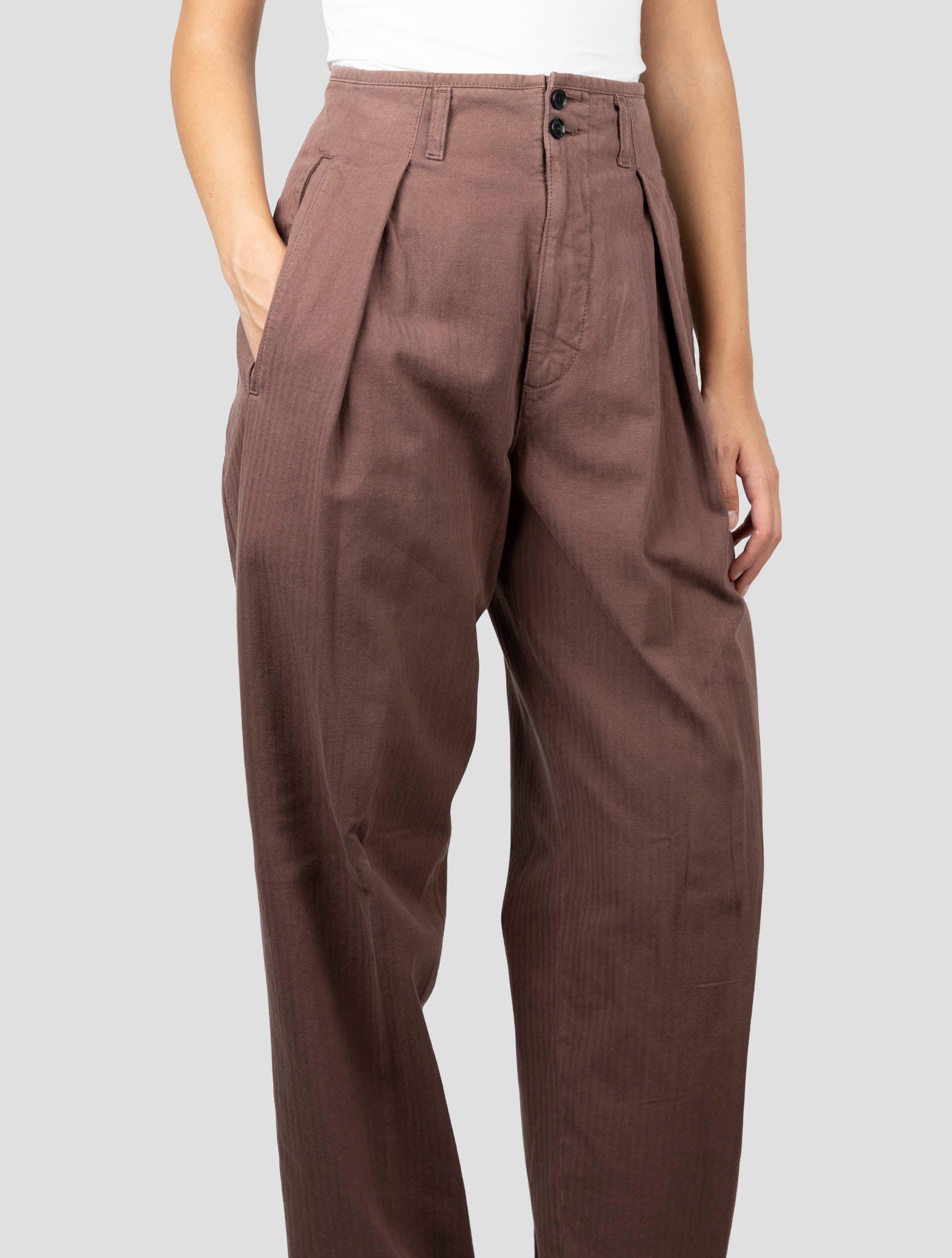 Kiton Brown Cotton Pants