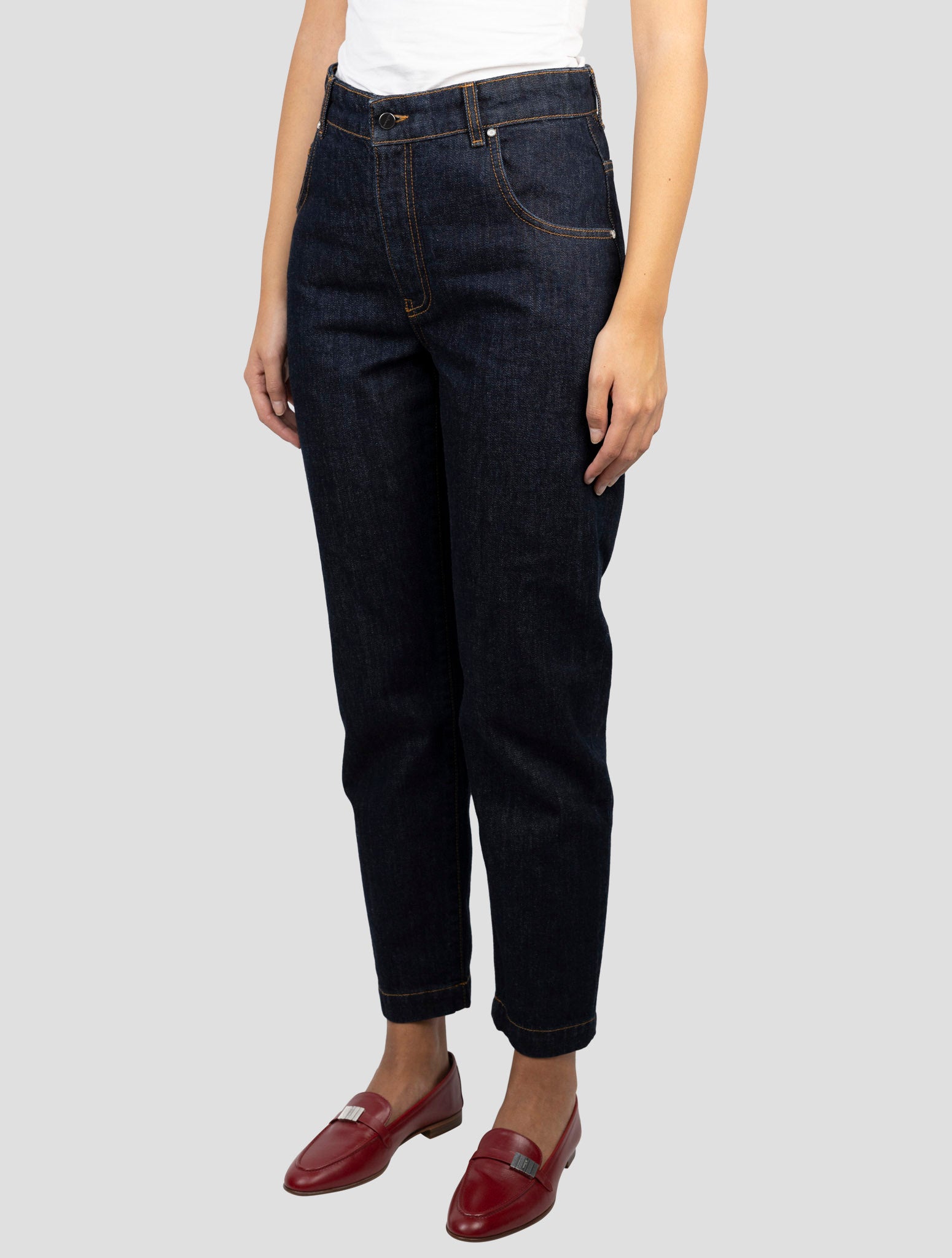 Kiton Blue Cotton Jeans
