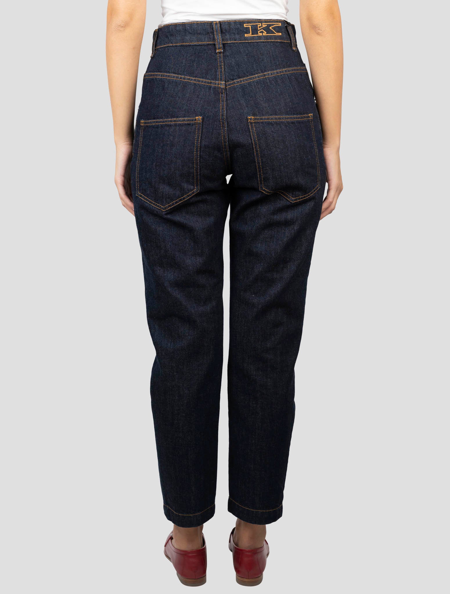 Kiton Blue Cotton Jeans