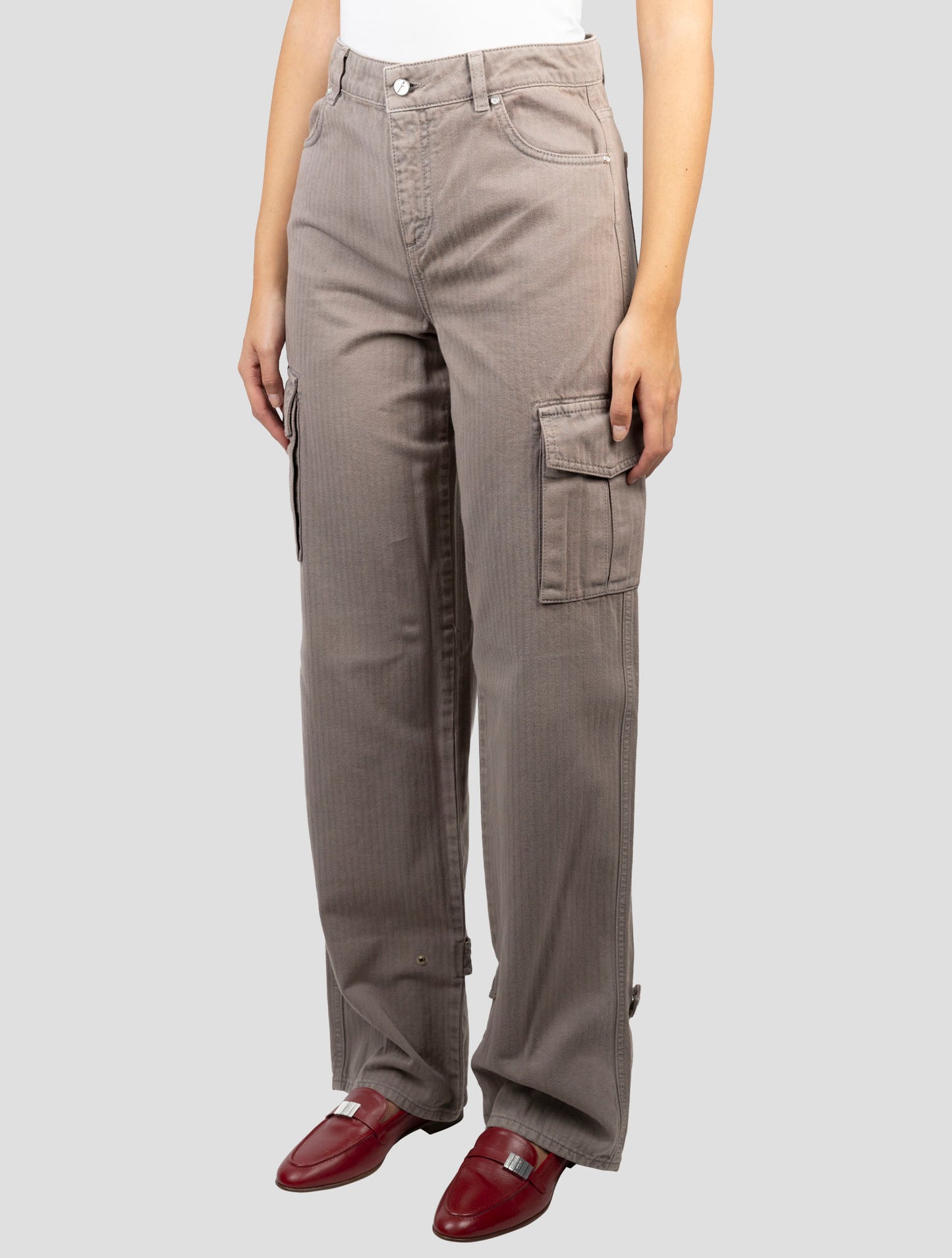 Kiton Taupe Cotton Cargo Pants