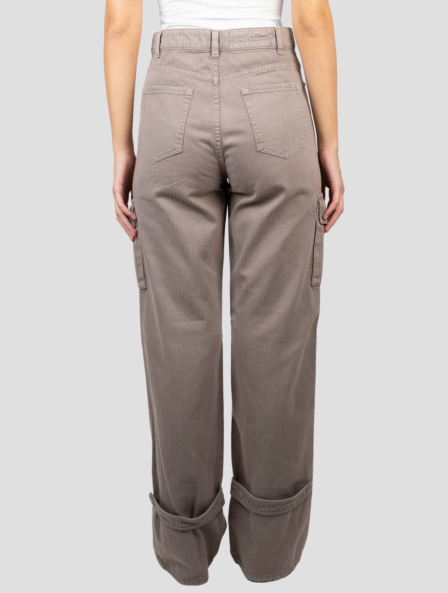 Kiton Taupe Cotton Cargo Pants