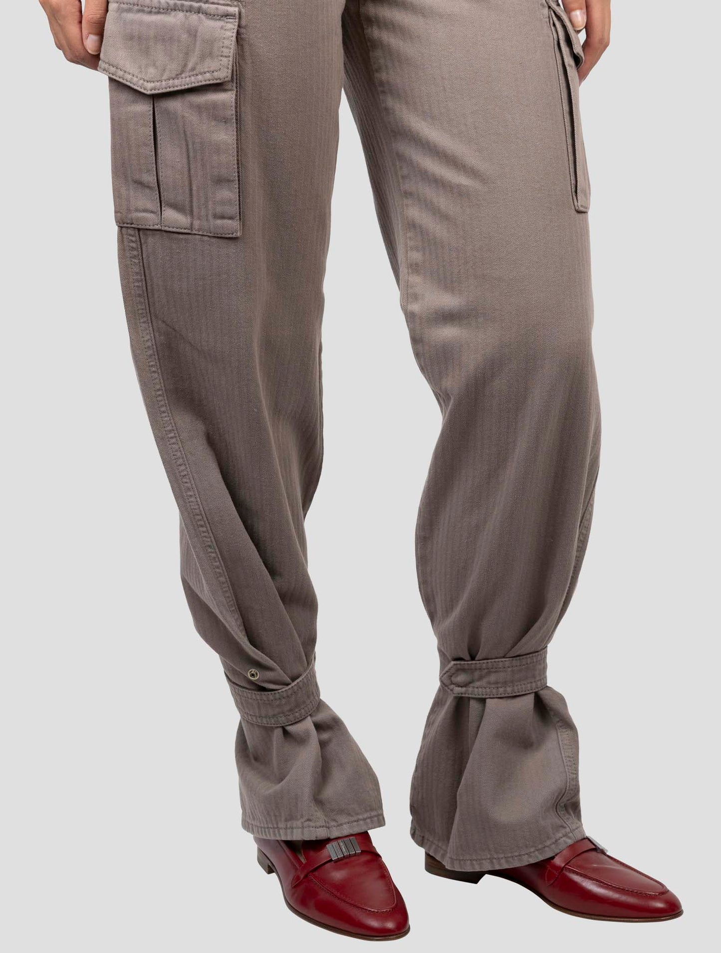 Kiton Taupe Cotton Cargo Pants