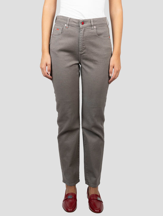 Kiton Taupe Cotton Ea Jeans