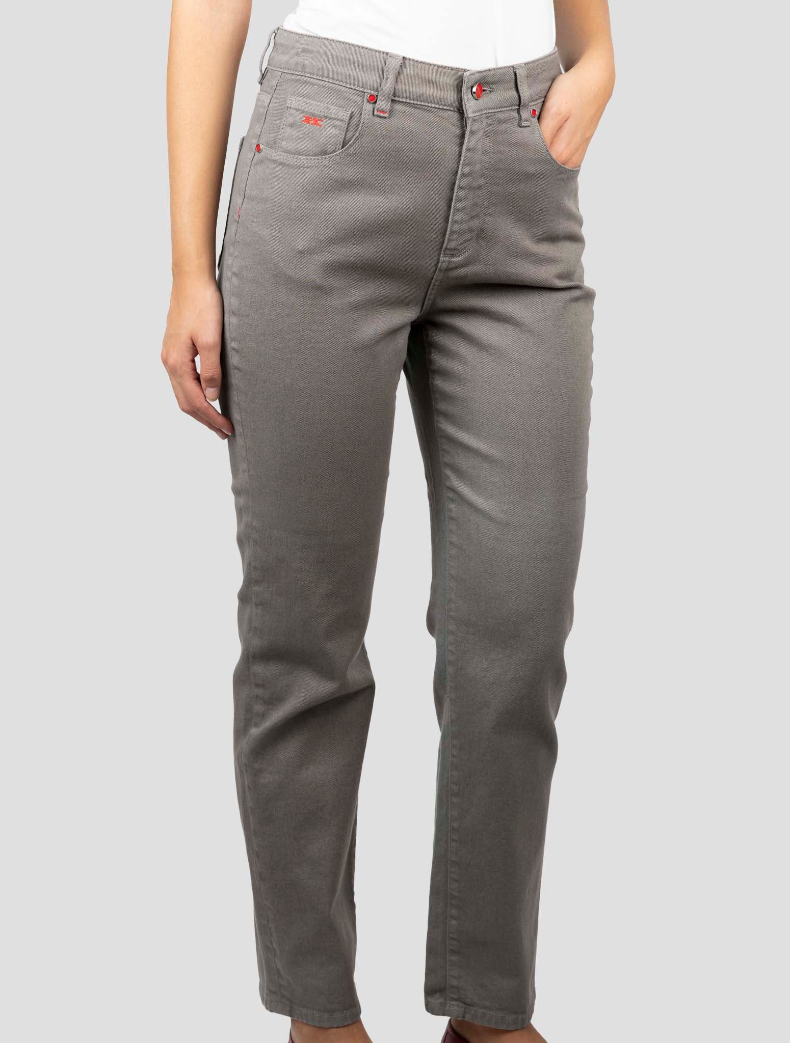Kiton Taupe Cotton Ea Jeans