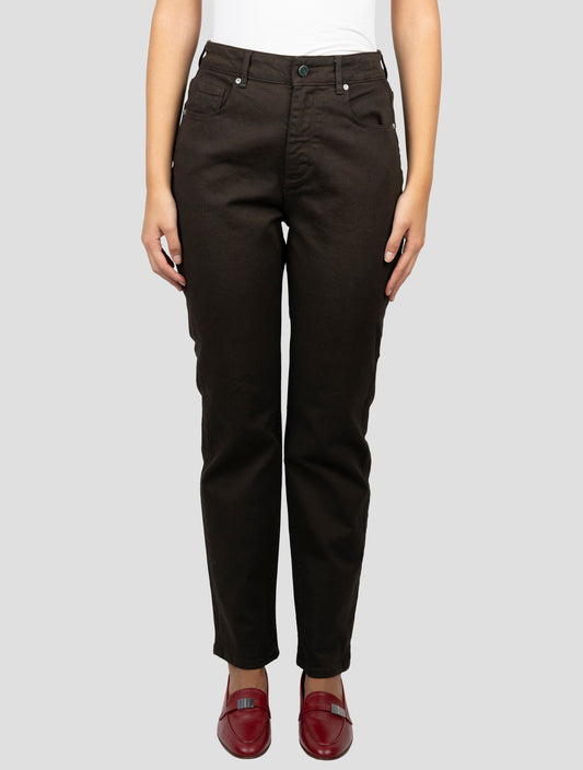 Kiton Brown Cotton Ea Jeans