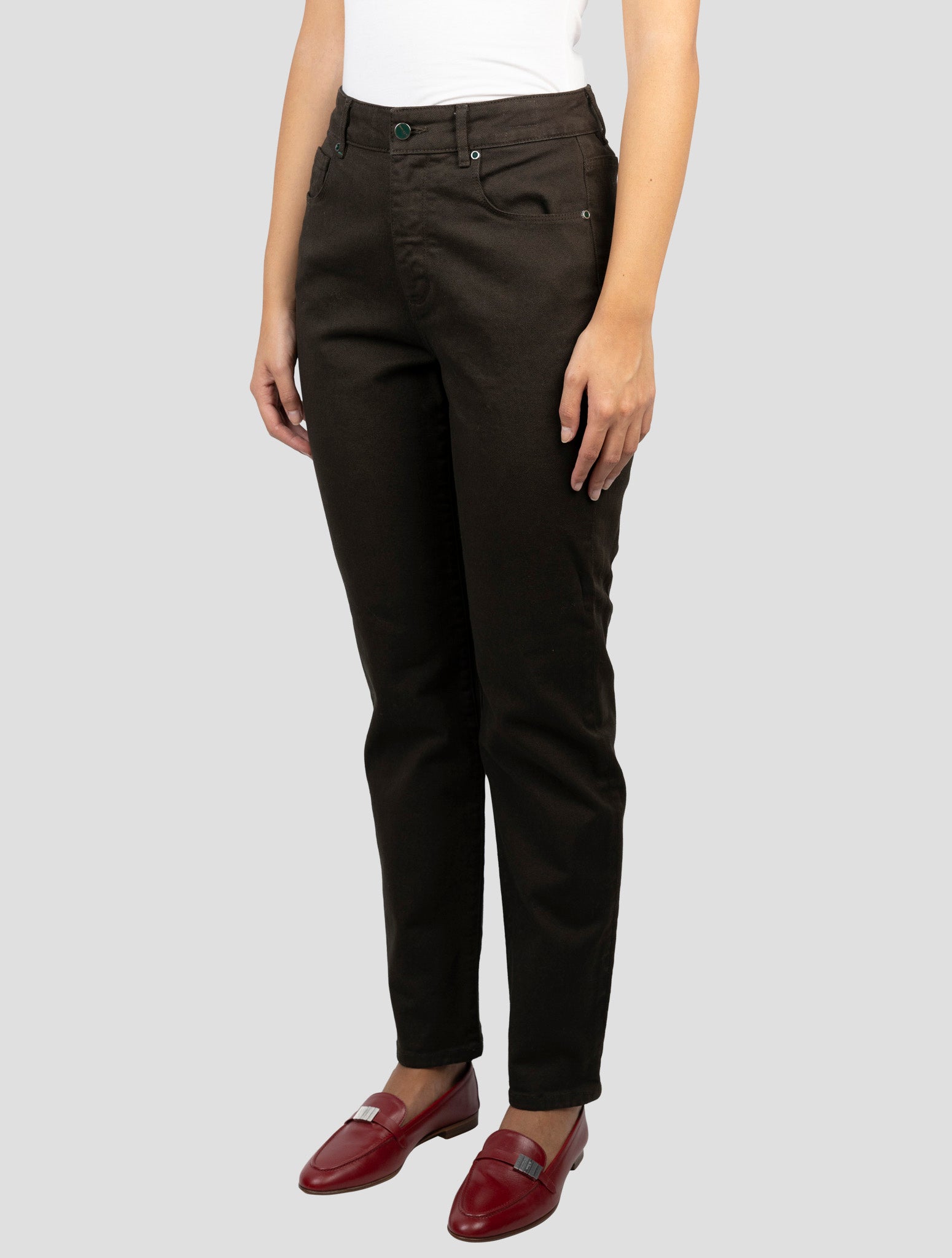 Kiton Brown Cotton Ea Jeans