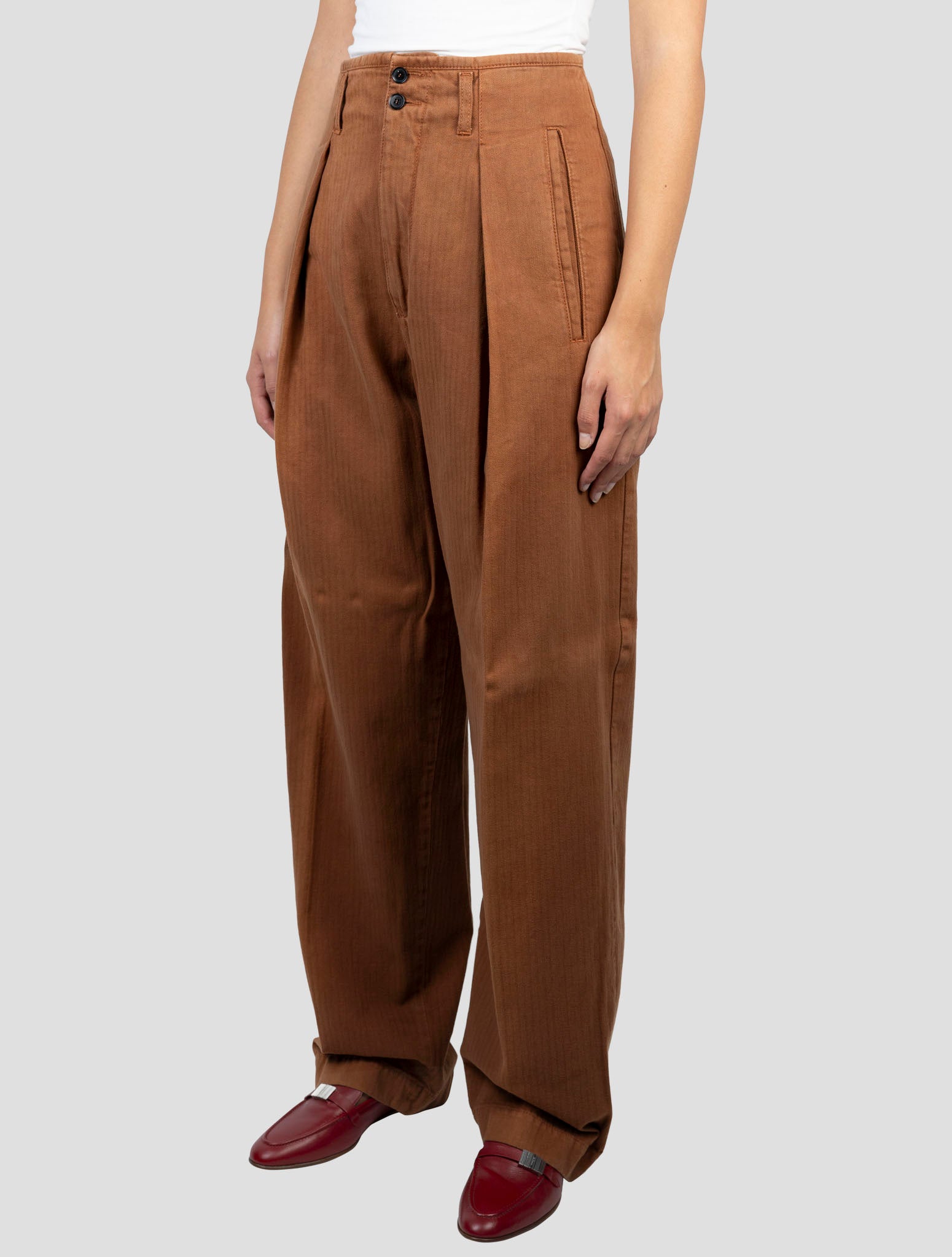 Kiton Brown Cotton Pants
