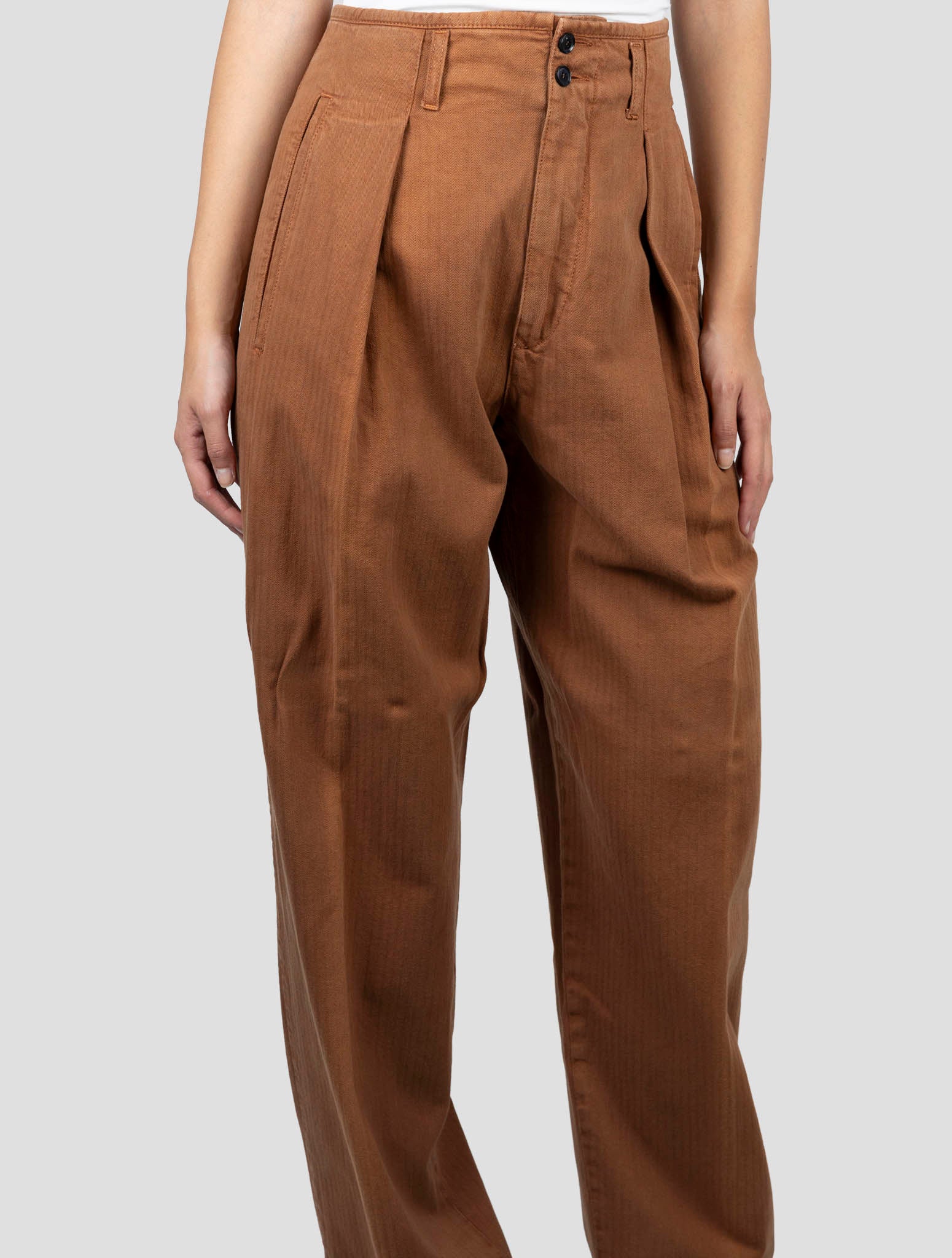 Kiton Brown Cotton Pants