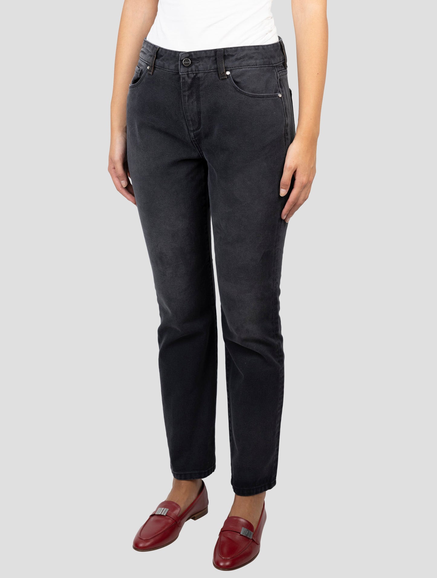 Kiton Dark Gray Cotton Ea Jeans