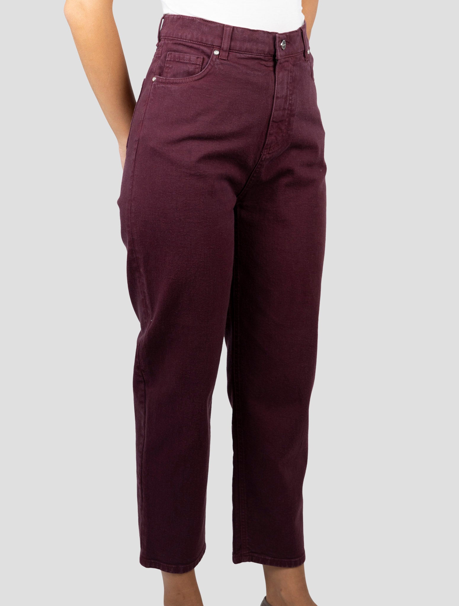 Kiton Burgundy Cotton Cashmere Ea Jeans