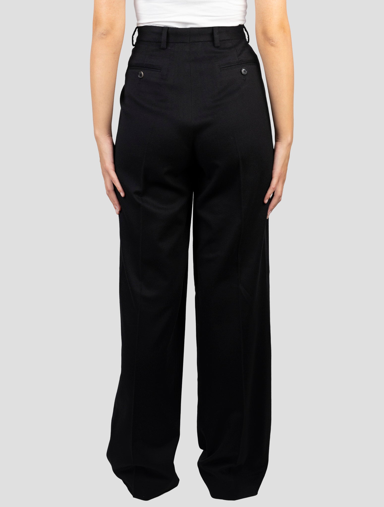 Kiton Black Cashmere Pants