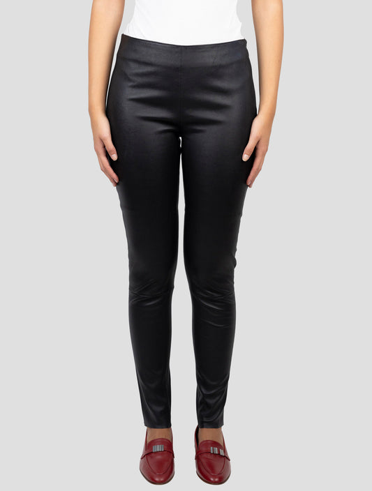 Kiton Black Leather Pants