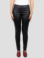Kiton Black Leather Pants